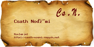Csath Noémi névjegykártya